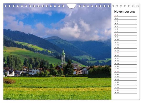 Produktbild: Pustertal - Das gr&uuml;ne Tal S&uuml;dtirols (Wandkalender 2026 DIN A4 quer), CALVENDO Monatskalender