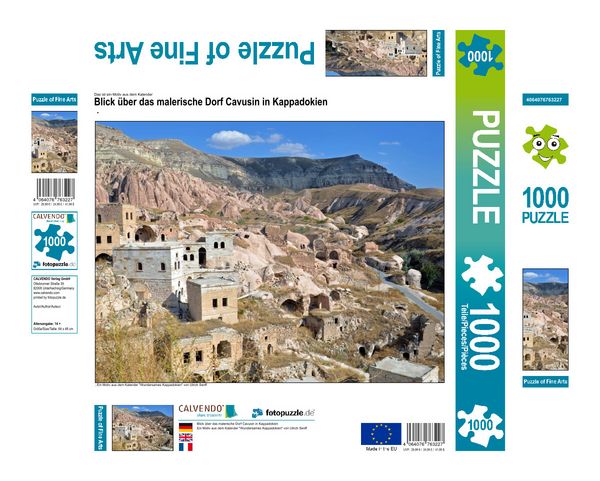 Produktbild: CALVENDO Puzzle Blick &uuml;ber das malerische Dorf Cavusin in Kappadokien | 1000 Teile Lege-Gr&ouml;&szlig;e 64x48cm Foto-Puzzle f&uuml;r gl&uuml;ckliche Stunden