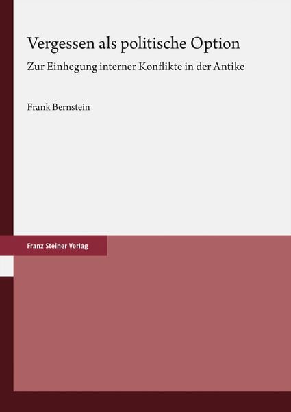 Produktbild: Vergessen als politische Option
