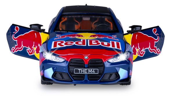 Produktbild: BMW M4 Diecast 1:24 blau inkl. Knopfzellen
