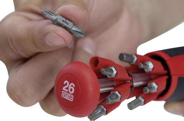 Produktbild: Wiha Elektronik- u. Feinmechanik, Werkstatt, VDE Bit-Schraubendreher 1/4\" (6.3 mm)