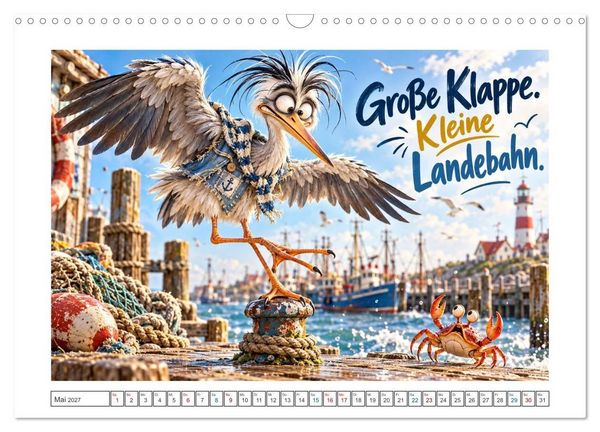 Produktbild: K&uuml;stenk&ouml;ppe (Wandkalender 2027 DIN A3 quer), CALVENDO Monatskalender