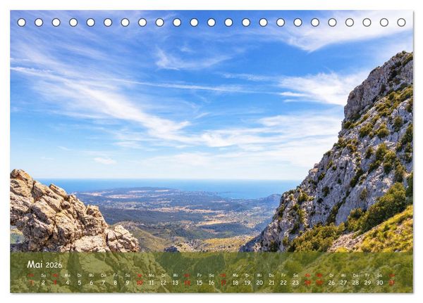Produktbild: Bergparadies Mallorca (Tischkalender 2026 DIN A5 quer), CALVENDO Monatskalender