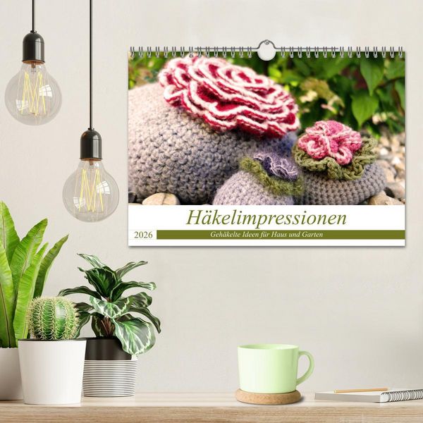 Produktbild: H&auml;kelimpressionen - Geh&auml;kelte Ideen f&uuml;r Haus und Garten (Wandkalender 2026 DIN A4 quer), CALVENDO Monatskalender