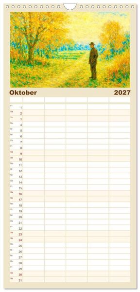 Produktbild: Familienplaner 2027 - Rainer Maria Rilke. Sein Leben, seine Werke mit 5 Spalten (Wandkalender, 21 x 45 cm) CALVENDO