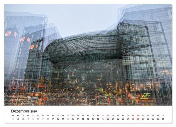 Produktbild: Berlin &ndash; Ikonen in Mehrfachbelichtung (Wandkalender 2026 DIN A2 quer), CALVENDO Monatskalender