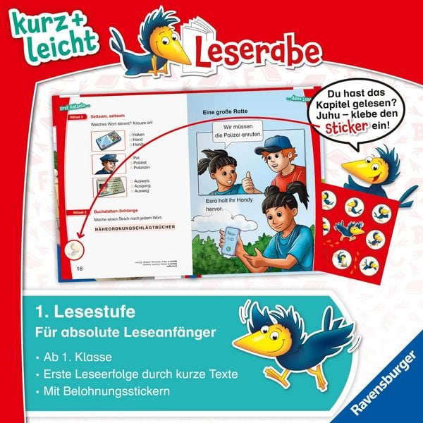 Produktbild: Leserabe 1. Lesestufe Kurz und leicht - Diebe im Park - Eine Polizei-Geschichte