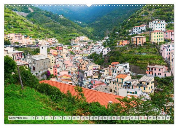 Produktbild: Cinque Terre - F&uuml;nf malerische D&ouml;rfer an der ligurischen K&uuml;ste (Wandkalender 2026 DIN A2 quer), CALVENDO Monatskalender
