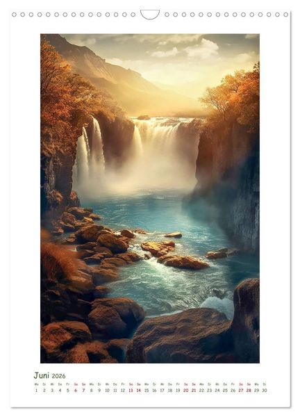 Produktbild: Malerische Wasserf&auml;lle (Wandkalender 2026 DIN A3 hoch), CALVENDO Monatskalender