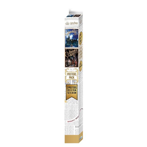 Produktbild: HARRY POTTER - Set 2 Chibi Posters - Retro Hogwarts&Diagon (52x38)