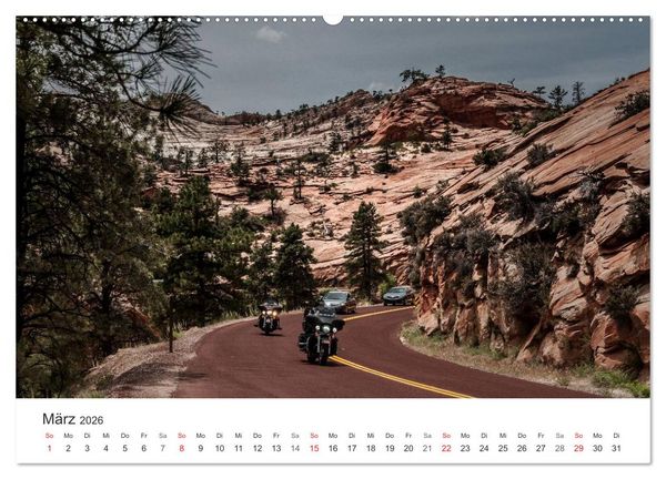 Produktbild: USA Roads (hochwertiger Premium Wandkalender 2026 DIN A2 quer), Kunstdruck in Hochglanz