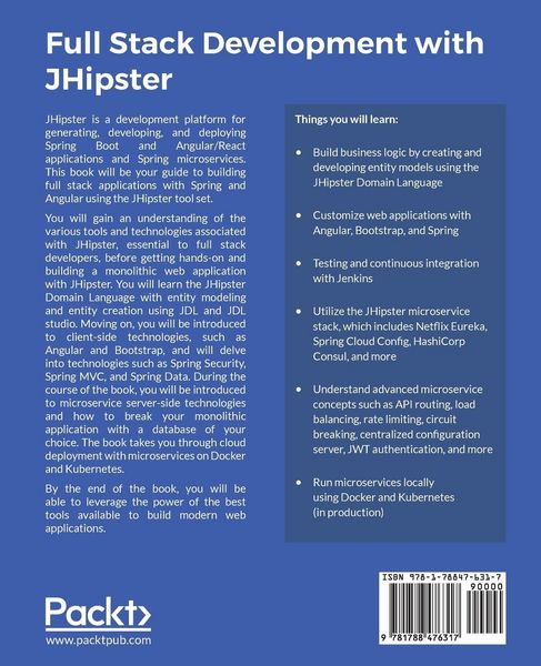 Produktbild: Full Stack Development with JHipster