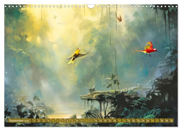 Produktbild: Dschungel Faszination (Wandkalender 2026 DIN A3 quer), CALVENDO Monatskalender