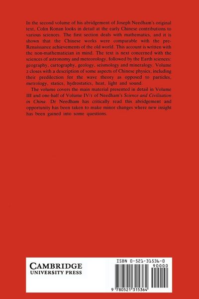 Produktbild: The Shorter Science and Civilisation in China