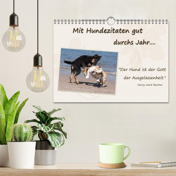 Produktbild: Mit Hundezitaten gut durchs Jahr / CH-Version (Wandkalender 2026 DIN A4 quer), CALVENDO Monatskalender