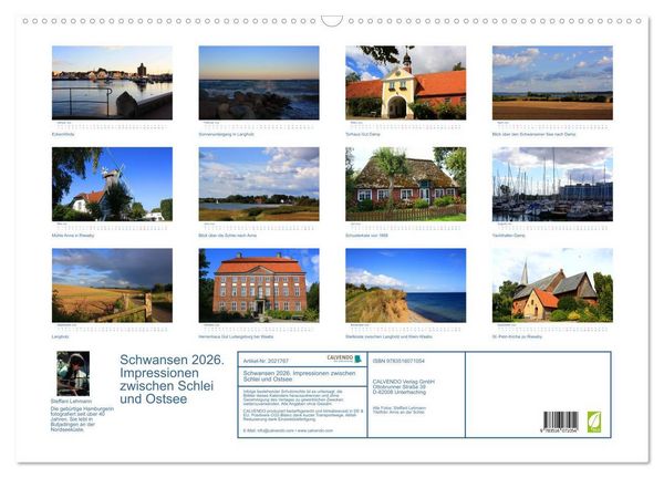 Produktbild: Schwansen 2026. Impressionen zwischen Schlei und Ostsee (Wandkalender 2026 DIN A2 quer), CALVENDO Monatskalender