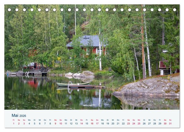 Produktbild: Finnland, Rund um Mikkeli (Tischkalender 2026 DIN A5 quer), CALVENDO Monatskalender