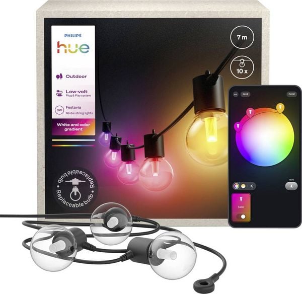 Produktbild: Philips Hue Lichterkette 929004581801 Hue Festavia Globe White and Color Ambiance