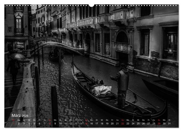 Produktbild: Venedig - Licht und Schatten (Wandkalender 2026 DIN A2 quer), CALVENDO Monatskalender