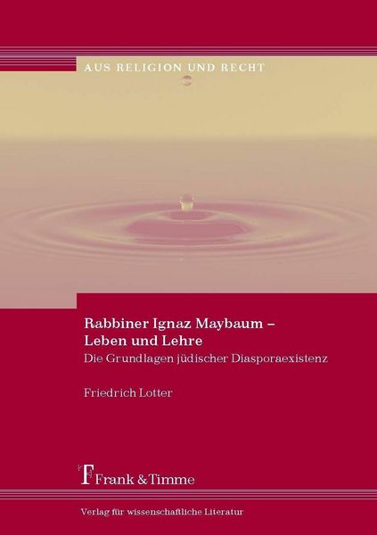 Produktbild: Rabbiner Ignaz Maybaum - Leben und Lehre