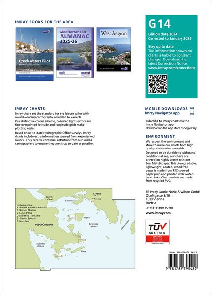 Produktbild: G14 Saronic and Argolic Gulfs, Imray Chart