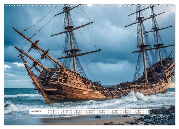 Produktbild: Les voiles et la mer (Calendrier mural 2026 DIN A2 vertical), CALVENDO calendrier mensuel