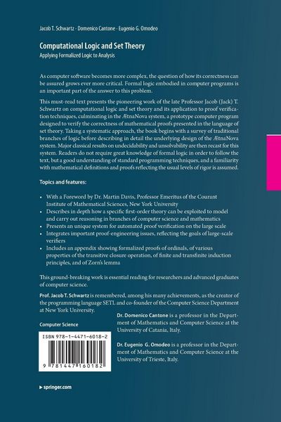 Produktbild: Computational Logic and Set Theory