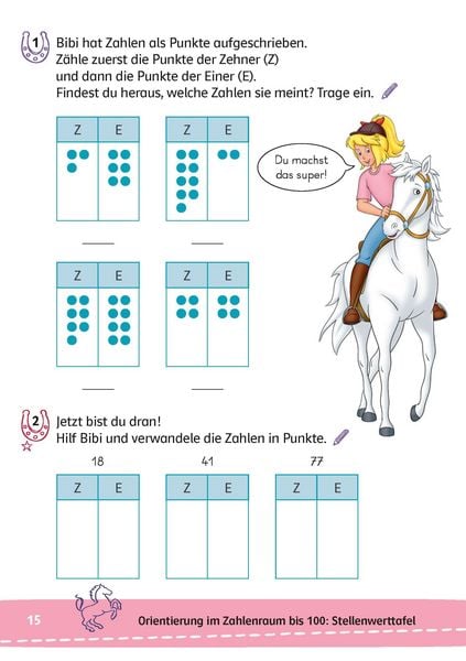 Produktbild: Bibi & Tina: Mein Lernr&auml;tsel-Block Mathematik f&uuml;r die 2. Klasse