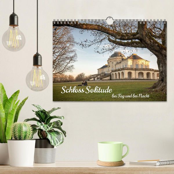 Produktbild: Schloss Solitude bei Tag und bei Nacht (Wandkalender 2026 DIN A4 quer), CALVENDO Monatskalender