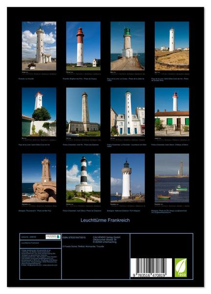 Produktbild: Leuchtt&uuml;rme Frankreich (Wandkalender 2026 DIN A4 hoch), CALVENDO Monatskalender