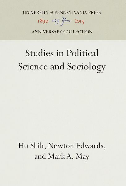 Produktbild: Studies in Political Science and Sociology