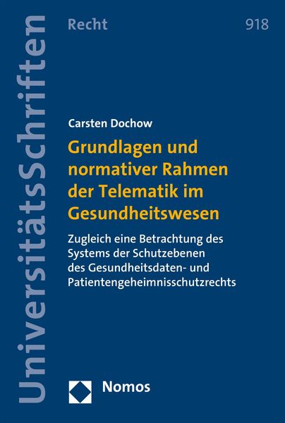 Produktbild: Grundlagen und normativer Rahmen der Telematik im Gesundheitswesen
