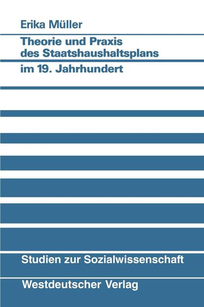 Produktbild: Theorie und Praxis des Staatshaushaltsplans im 19. Jahrhundert