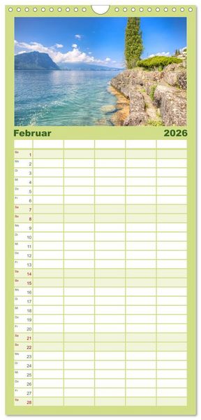 Produktbild: Familienplaner 2026 - Vierwaldst&auml;ttersee mit 5 Spalten (Wandkalender, 21 x 45 cm) CALVENDO