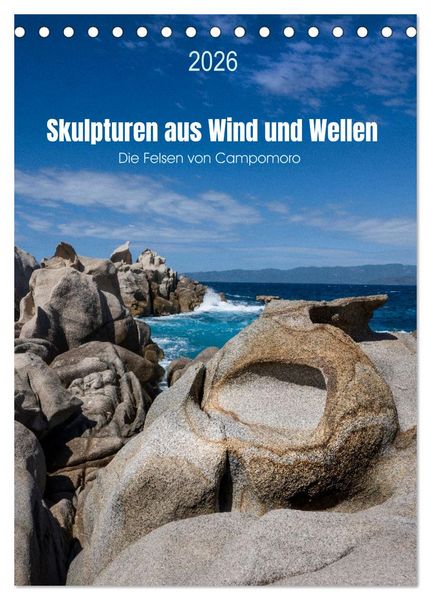 Produktbild: Skulpturen aus Wind und Wellen (Tischkalender 2026 DIN A5 hoch), CALVENDO Monatskalender