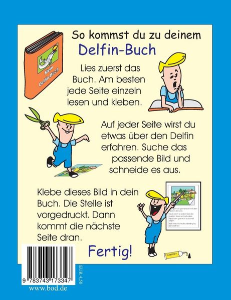 Produktbild: Das lustige Lese-Klebe-Buch Delfine
