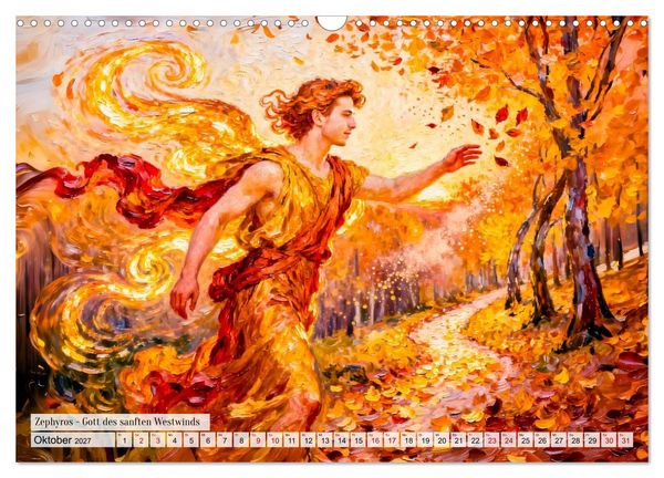 Produktbild: G&ouml;tter der Elemente - Griechische Mythologie Kunstkalender (Wandkalender 2027 DIN A3 quer), CALVENDO Monatskalender