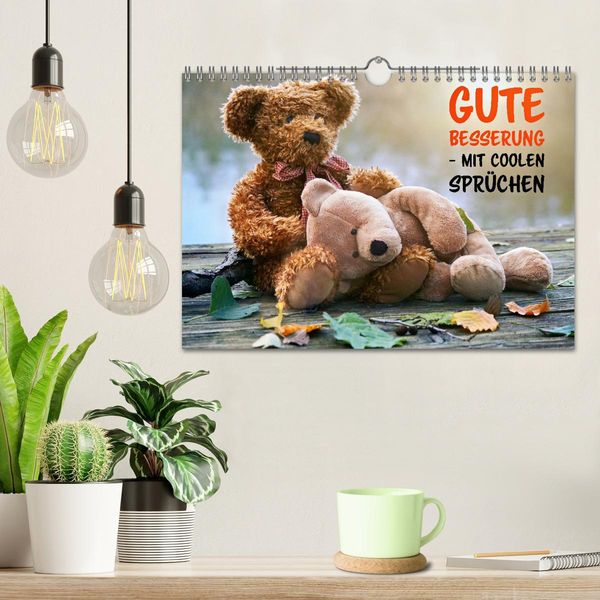 Produktbild: Gute Besserung - mit coolen Spr&uuml;chen (Wandkalender 2026 DIN A4 quer), CALVENDO Monatskalender
