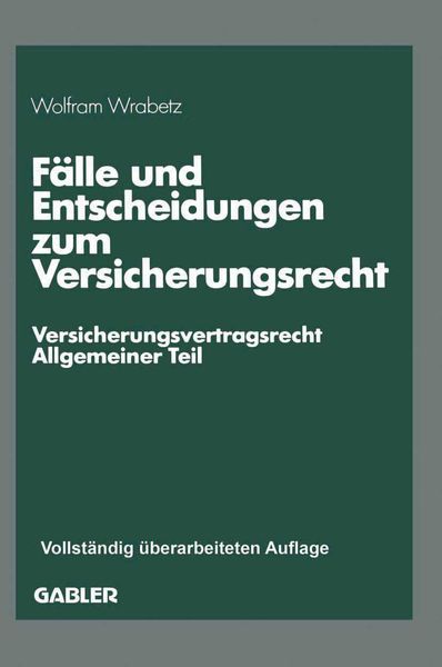 Produktbild: F&auml;lle und Entscheidungen zum Versicherungsrecht