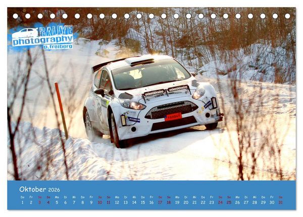 Produktbild: WRC Schweden White Open 2026 (Tischkalender 2026 DIN A5 quer), CALVENDO Monatskalender