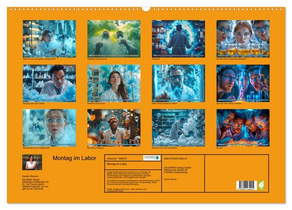Produktbild: Montag im Labor (Wandkalender 2026 DIN A2 quer), CALVENDO Monatskalender