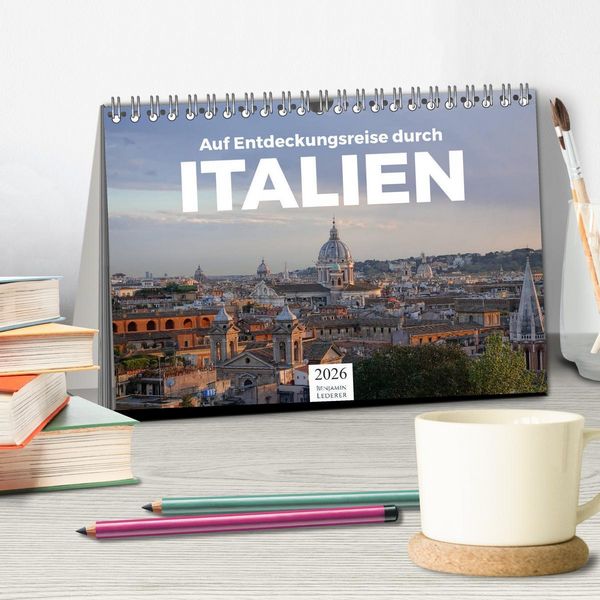Produktbild: Auf Entdeckungsreise durch Italien (Tischkalender 2026 DIN A5 quer), CALVENDO Monatskalender
