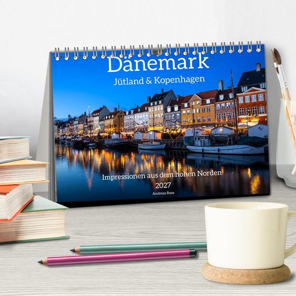 Produktbild: D&auml;nemark - J&uuml;tland & Kopenhagen, Impressionen aus dem hohen Norden (Tischkalender 2027 DIN A5 quer), CALVENDO Monatskalender