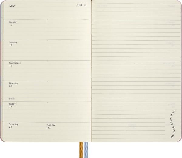 Produktbild: Moleskine Alice im Wunderland 12 Monate Wochen-Notizkalender 2027, L/A5, 1 Wo = 1 Seite, fester Einband