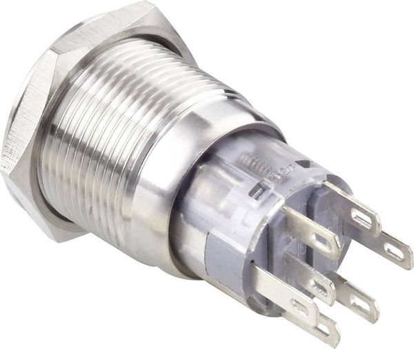 Produktbild: TRU COMPONENTS TC-7494624 TC-LAS1-AGQ-11E/42RGB/ Vandalismusgesch&uuml;tzter Druckschalter 250 V/AC 3 A 1 x Aus/(Ein) tastend Rot, Gr&uuml;n, Blau, RGB IP65