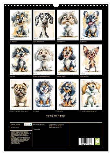 Produktbild: Hunde mit Humor (Wandkalender 2026 DIN A3 hoch), CALVENDO Monatskalender