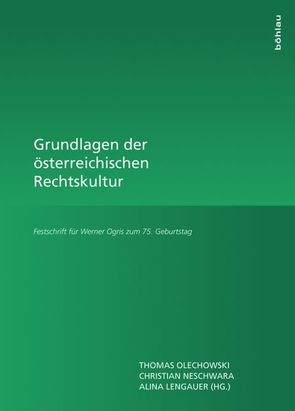 Produktbild: Grundlagen der &ouml;sterreichischen Rechtskultur