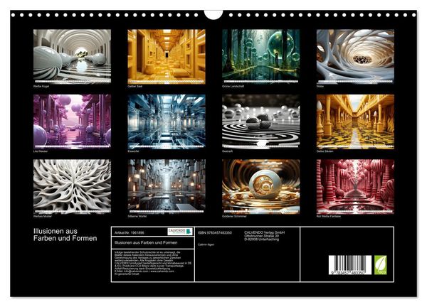 Produktbild: Illusionen aus Farben und Formen (Wandkalender 2026 DIN A3 quer), CALVENDO Monatskalender