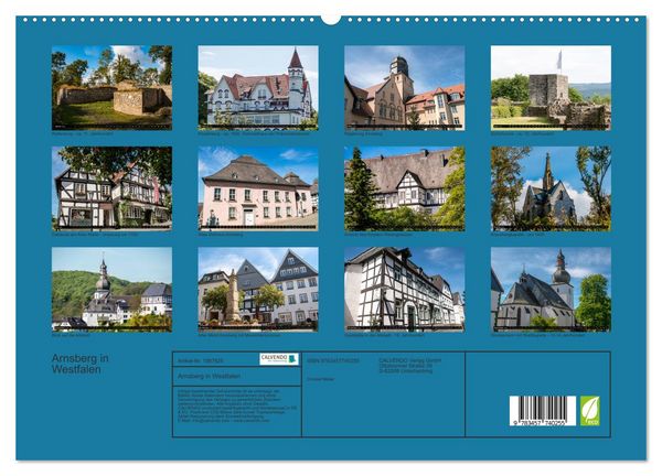 Produktbild: Arnsberg in Westfalen (hochwertiger Premium Wandkalender 2026 DIN A2 quer), Kunstdruck in Hochglanz