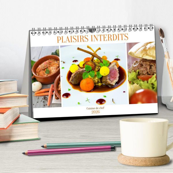 Produktbild: Plaisirs interdits (Calendrier de bureau 2026 DIN A5 vertical), CALVENDO calendrier mensuel